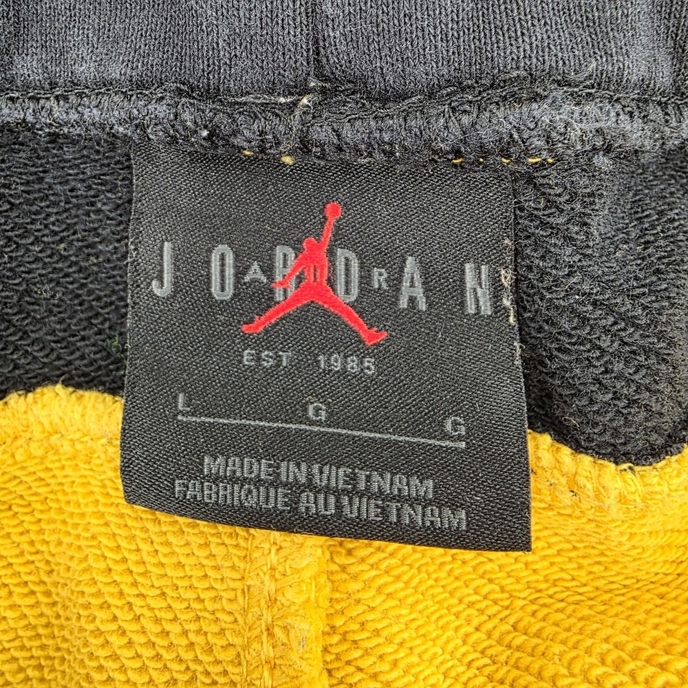 Nike Air Jordan Jumpman Jogger Pants Mens Large Yellow Drawstring Pockets - Picture 6 of 13